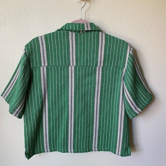 Theophilio New York Men’s Spring 2022 Button Down Shirt Green Size S 70s - Picture 3 of 8